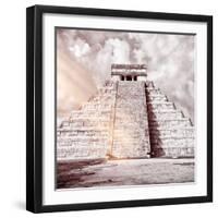 ¡Viva Mexico! Square Collection - Chichen Itza Pyramid VIII-Philippe Hugonnard-Framed Photographic Print