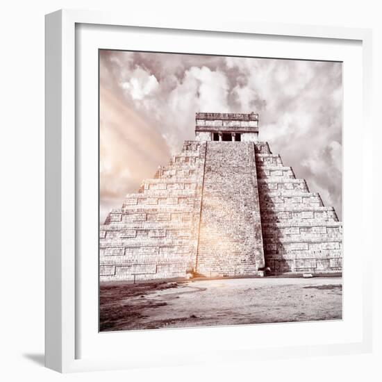 ¡Viva Mexico! Square Collection - Chichen Itza Pyramid VIII-Philippe Hugonnard-Framed Photographic Print