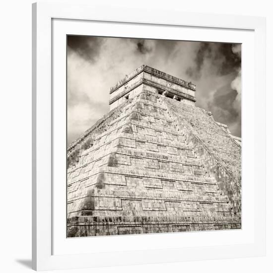 ¡Viva Mexico! Square Collection - Chichen Itza Pyramid X-Philippe Hugonnard-Framed Photographic Print