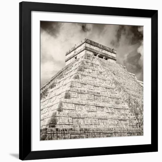 ¡Viva Mexico! Square Collection - Chichen Itza Pyramid X-Philippe Hugonnard-Framed Photographic Print