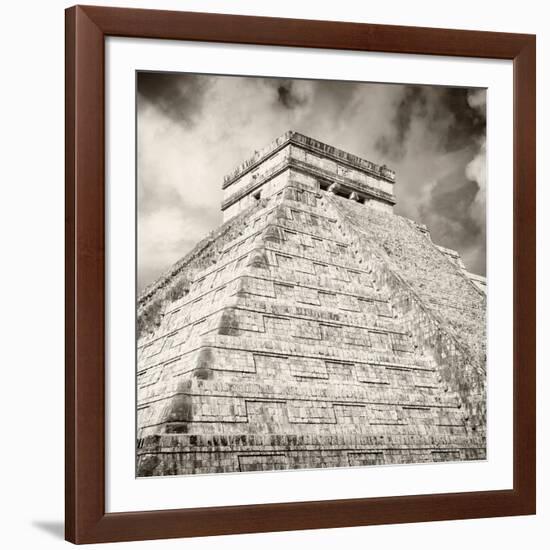 ¡Viva Mexico! Square Collection - Chichen Itza Pyramid X-Philippe Hugonnard-Framed Photographic Print