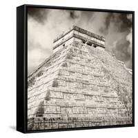 ¡Viva Mexico! Square Collection - Chichen Itza Pyramid X-Philippe Hugonnard-Framed Stretched Canvas