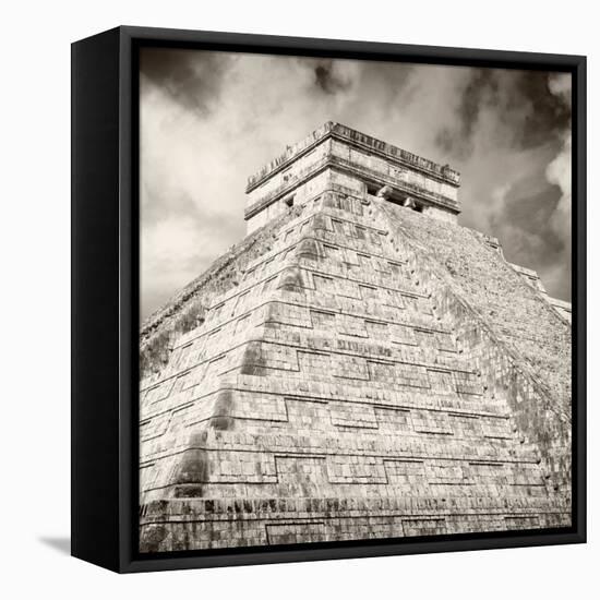 ¡Viva Mexico! Square Collection - Chichen Itza Pyramid X-Philippe Hugonnard-Framed Stretched Canvas