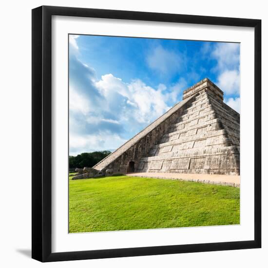 ¡Viva Mexico! Square Collection - Chichen Itza Pyramid XII-Philippe Hugonnard-Framed Photographic Print