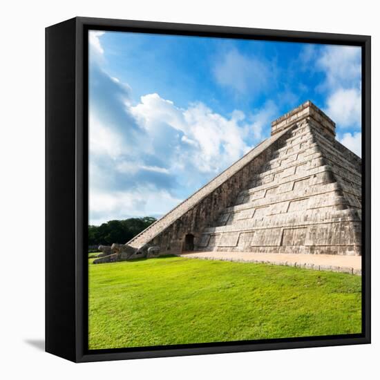¡Viva Mexico! Square Collection - Chichen Itza Pyramid XII-Philippe Hugonnard-Framed Stretched Canvas