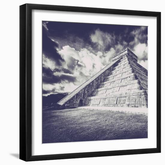 ¡Viva Mexico! Square Collection - Chichen Itza Pyramid XIII-Philippe Hugonnard-Framed Photographic Print