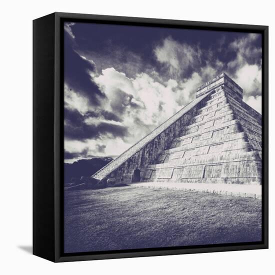 ¡Viva Mexico! Square Collection - Chichen Itza Pyramid XIII-Philippe Hugonnard-Framed Stretched Canvas