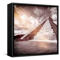 ¡Viva Mexico! Square Collection - Chichen Itza Pyramid XVI-Philippe Hugonnard-Framed Stretched Canvas