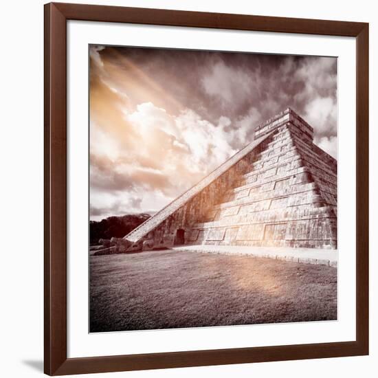 ¡Viva Mexico! Square Collection - Chichen Itza Pyramid XVI-Philippe Hugonnard-Framed Photographic Print