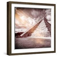 ¡Viva Mexico! Square Collection - Chichen Itza Pyramid XVI-Philippe Hugonnard-Framed Photographic Print