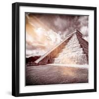 ¡Viva Mexico! Square Collection - Chichen Itza Pyramid XVI-Philippe Hugonnard-Framed Photographic Print