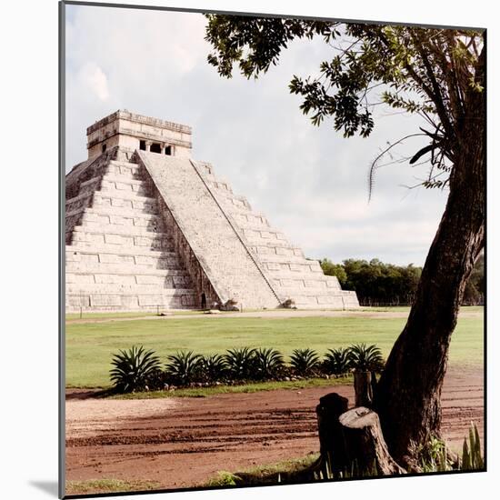 ¡Viva Mexico! Square Collection - Chichen Itza Pyramid-Philippe Hugonnard-Mounted Photographic Print