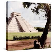 ¡Viva Mexico! Square Collection - Chichen Itza Pyramid-Philippe Hugonnard-Stretched Canvas