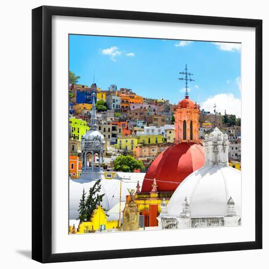 ¡Viva Mexico! Square Collection - Church Domes - Guanajuato-Philippe Hugonnard-Framed Photographic Print