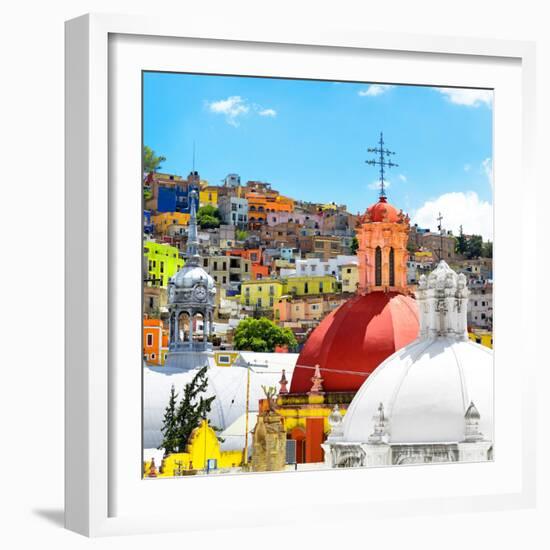 ¡Viva Mexico! Square Collection - Church Domes - Guanajuato-Philippe Hugonnard-Framed Photographic Print