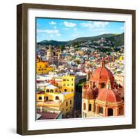 ¡Viva Mexico! Square Collection - Church Domes in Guanajuato II-Philippe Hugonnard-Framed Photographic Print