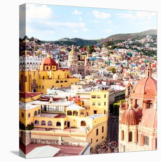 ¡Viva Mexico! Square Collection - Church Domes in Guanajuato III-Philippe Hugonnard-Stretched Canvas