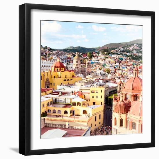 ¡Viva Mexico! Square Collection - Church Domes in Guanajuato III-Philippe Hugonnard-Framed Photographic Print