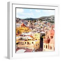 ¡Viva Mexico! Square Collection - Church Domes in Guanajuato III-Philippe Hugonnard-Framed Photographic Print