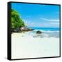 ¡Viva Mexico! Square Collection - Coastline Paradise in Isla Mujeres IV-Philippe Hugonnard-Framed Stretched Canvas