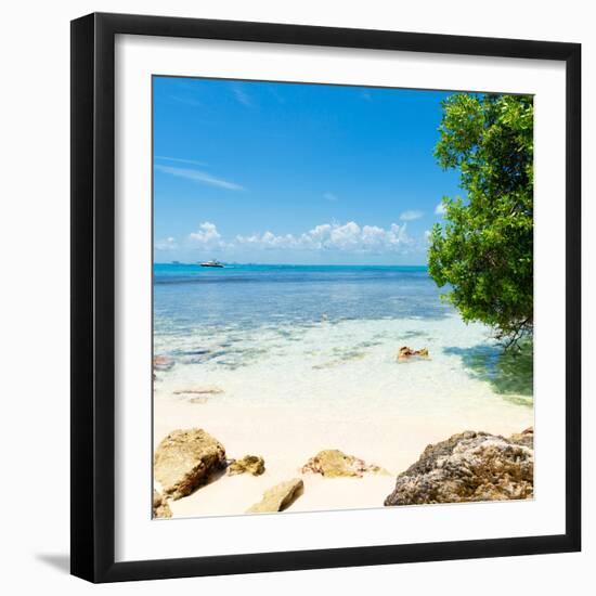 ¡Viva Mexico! Square Collection - Coastline Paradise in Isla Mujeres-Philippe Hugonnard-Framed Photographic Print