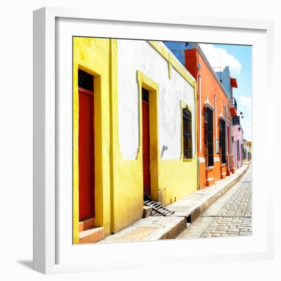 ¡Viva Mexico! Square Collection - Coloful Street-Philippe Hugonnard-Framed Photographic Print