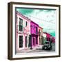 ¡Viva Mexico! Square Collection - Colorful Facades and Black VW Beetle Car III-Philippe Hugonnard-Framed Photographic Print