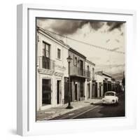 ¡Viva Mexico! Square Collection - Colorful Facades and White VW Beetle Car II-Philippe Hugonnard-Framed Photographic Print