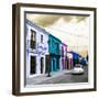 ¡Viva Mexico! Square Collection - Colorful Facades and White VW Beetle Car IV-Philippe Hugonnard-Framed Photographic Print