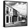 ?Viva Mexico! Square Collection - Colorful Facades and White VW Beetle Car V-Philippe Hugonnard-Framed Stretched Canvas
