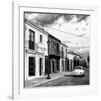 ?Viva Mexico! Square Collection - Colorful Facades and White VW Beetle Car V-Philippe Hugonnard-Framed Photographic Print