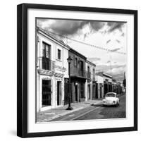 ?Viva Mexico! Square Collection - Colorful Facades and White VW Beetle Car V-Philippe Hugonnard-Framed Photographic Print