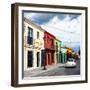 ¡Viva Mexico! Square Collection - Colorful Facades and White VW Beetle Car-Philippe Hugonnard-Framed Photographic Print