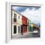 ¡Viva Mexico! Square Collection - Colorful Facades and White VW Beetle Car-Philippe Hugonnard-Framed Photographic Print