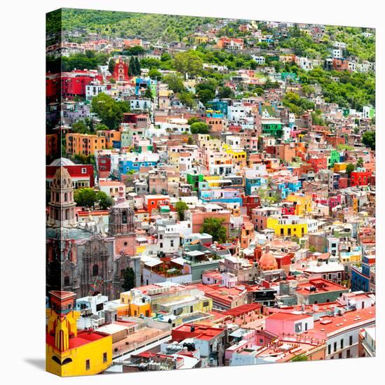 ¡Viva Mexico! Square Collection - Colorful Guanajuato III-Philippe Hugonnard-Stretched Canvas