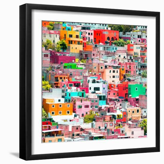 ¡Viva Mexico! Square Collection - Colorful Guanajuato XIV-Philippe Hugonnard-Framed Photographic Print
