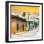 ¡Viva Mexico! Square Collection - Colorful Mexican Street at Sunset II-Philippe Hugonnard-Framed Photographic Print