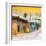 ¡Viva Mexico! Square Collection - Colorful Mexican Street at Sunset II-Philippe Hugonnard-Framed Photographic Print