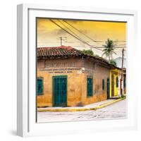 ¡Viva Mexico! Square Collection - Colorful Mexican Street at Sunset-Philippe Hugonnard-Framed Photographic Print