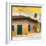 ¡Viva Mexico! Square Collection - Colorful Mexican Street at Sunset-Philippe Hugonnard-Framed Photographic Print