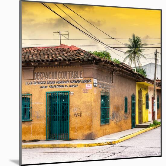 ¡Viva Mexico! Square Collection - Colorful Mexican Street at Sunset-Philippe Hugonnard-Mounted Photographic Print