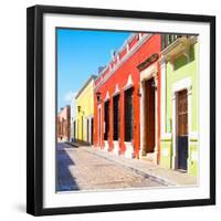 ¡Viva Mexico! Square Collection - Colorful Street - Campeche-Philippe Hugonnard-Framed Photographic Print