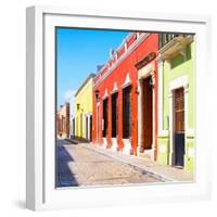 ¡Viva Mexico! Square Collection - Colorful Street - Campeche-Philippe Hugonnard-Framed Photographic Print