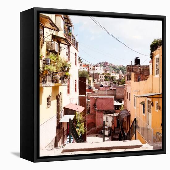 ¡Viva Mexico! Square Collection - Colorful Street in Guanajuato II-Philippe Hugonnard-Framed Stretched Canvas