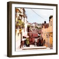 ¡Viva Mexico! Square Collection - Colorful Street in Guanajuato II-Philippe Hugonnard-Framed Photographic Print