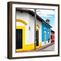 ¡Viva Mexico! Square Collection - Colorful Street in San Cristobal de Las Casas-Philippe Hugonnard-Framed Photographic Print