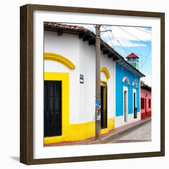 ¡Viva Mexico! Square Collection - Colorful Street in San Cristobal de Las Casas-Philippe Hugonnard-Framed Photographic Print