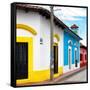 ¡Viva Mexico! Square Collection - Colorful Street in San Cristobal de Las Casas-Philippe Hugonnard-Framed Stretched Canvas