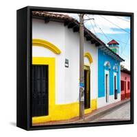 ¡Viva Mexico! Square Collection - Colorful Street in San Cristobal de Las Casas-Philippe Hugonnard-Framed Stretched Canvas