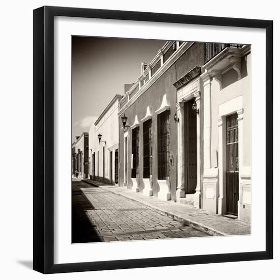 ¡Viva Mexico! Square Collection - Colorful Street V - Campeche-Philippe Hugonnard-Framed Photographic Print